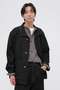 CANTON BLACK DENIM BLOUSON マーガレット・ハウエル メン/MARGARET HOWELL MEN ブラック