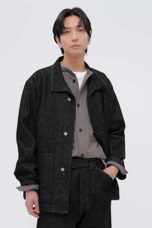 マーガレット・ハウエル メン/MARGARET HOWELL MENのCANTON BLACK DENIM BLOUSON(110800/110802)