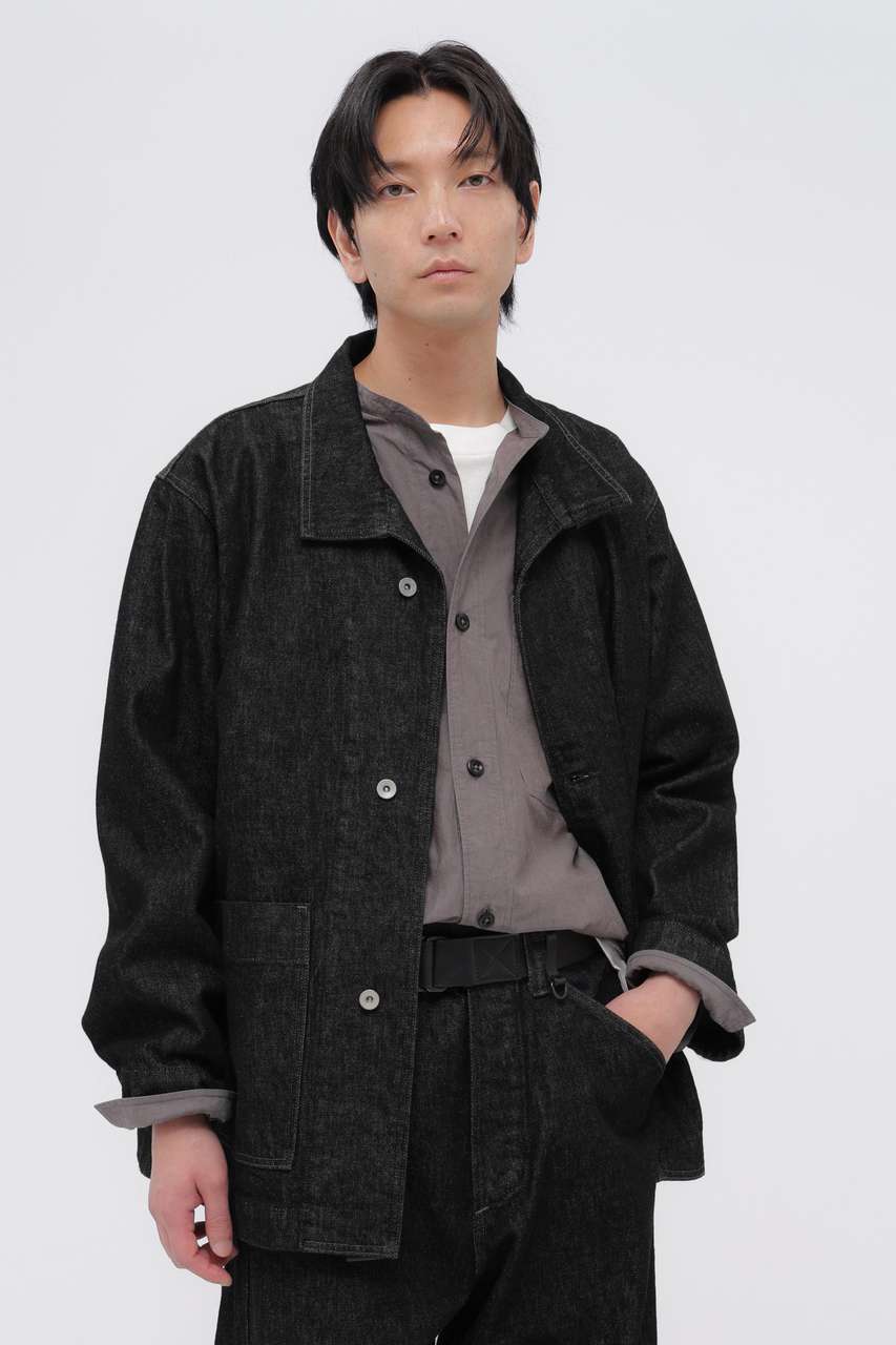 マーガレット・ハウエル メン/MARGARET HOWELL MENのCANTON BLACK DENIM BLOUSON(ブラック/5966225201)