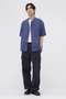 WASHED COTTON NYLON TROUSERS マーガレット・ハウエル メン/MARGARET HOWELL MEN ネイビー