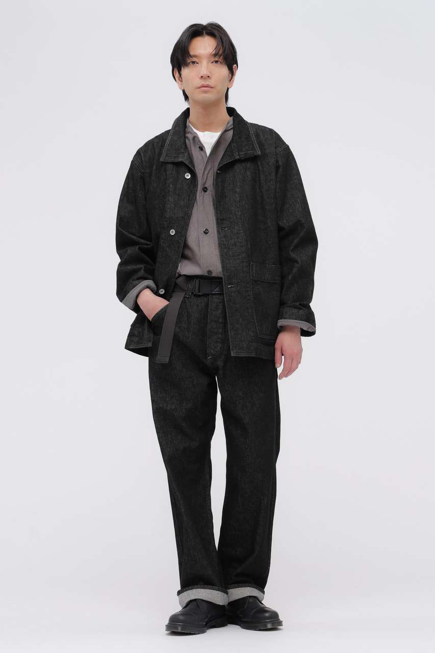 マーガレット・ハウエル メン/MARGARET HOWELL MENのCANTON BLACK DENIM TROUSERS(ブラック/5966240204)