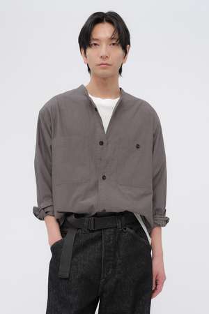 マーガレット・ハウエル メン/MARGARET HOWELL MENのEND ON END WEAVE COTTON SHIRT(110400/110403)