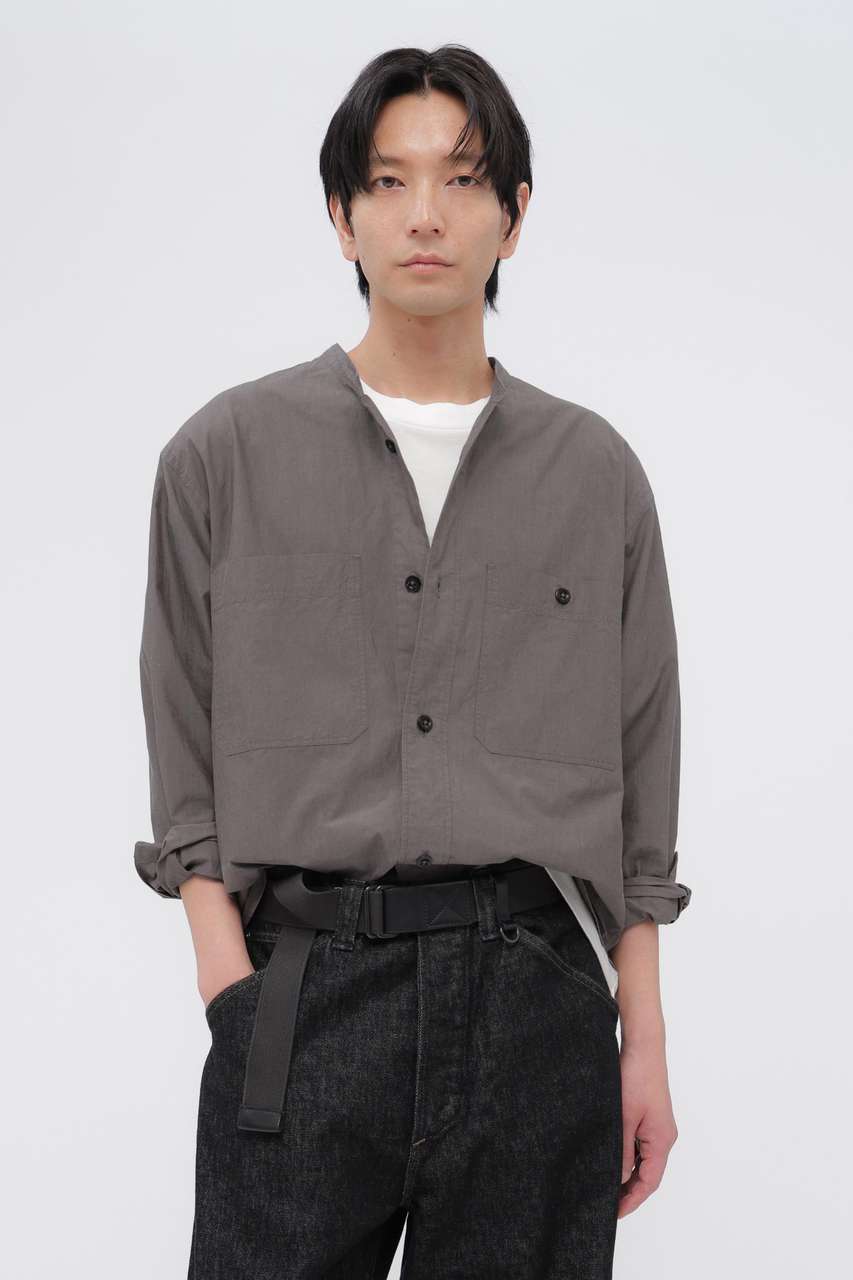 マーガレット・ハウエル メン/MARGARET HOWELL MENのEND ON END WEAVE COTTON SHIRT(ブラウン/5966250203)