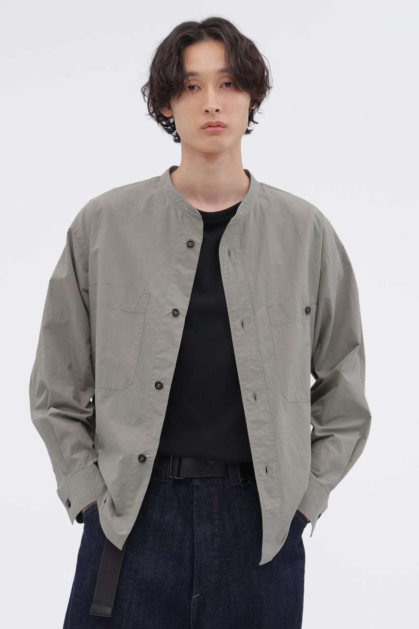マーガレット・ハウエル メン/MARGARET HOWELL MENのEND ON END WEAVE COTTON SHIRT(グリーン/5966250203)