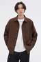 FADED LINEN COTTON PLAINWEAVE SHIRT マーガレット・ハウエル メン/MARGARET HOWELL MEN ブラウン