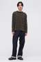 【予約販売】LIGHT COTTON MELANGE STRIPE TOP マーガレット・ハウエル メン/MARGARET HOWELL MEN