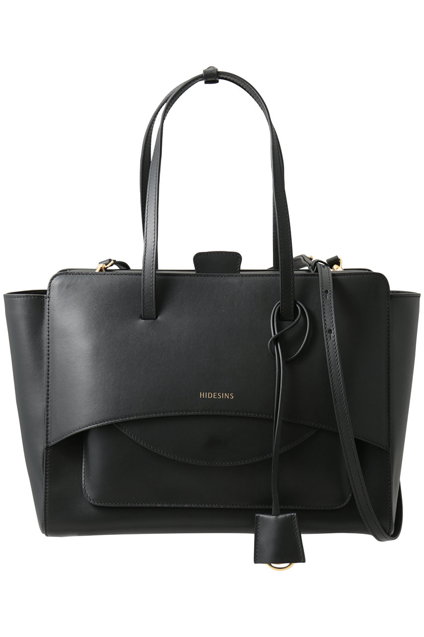 ハイドシンス/HIDESINSのFLAP L トートバッグ(ブラック/FL11TRCRM)