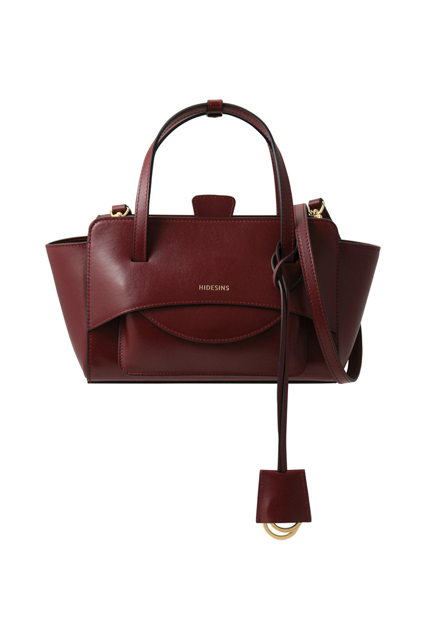 ハイドシンス/HIDESINSのFLAP S ハンドバッグ(ワイン/FL13TRSGE)