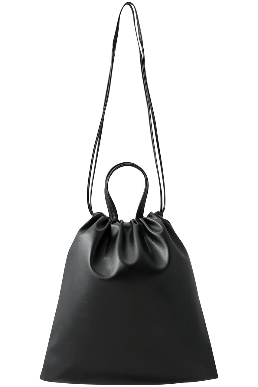 スキュー/SCUEのドローストリングトート L(ブラック/T029)