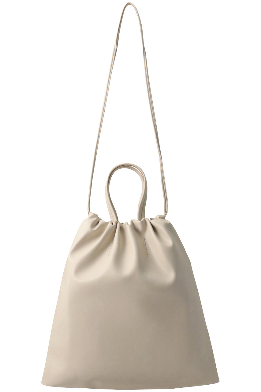 スキュー/SCUEのドローストリングトート L(アイボリー/T029)