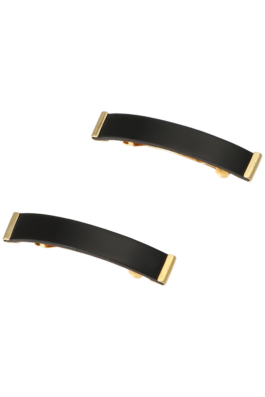 エントワフェイン/ENTWURFEINの【予約販売】Nora Mini バレッタ(2P set)(ブラック×ゴールド/EE09-488)