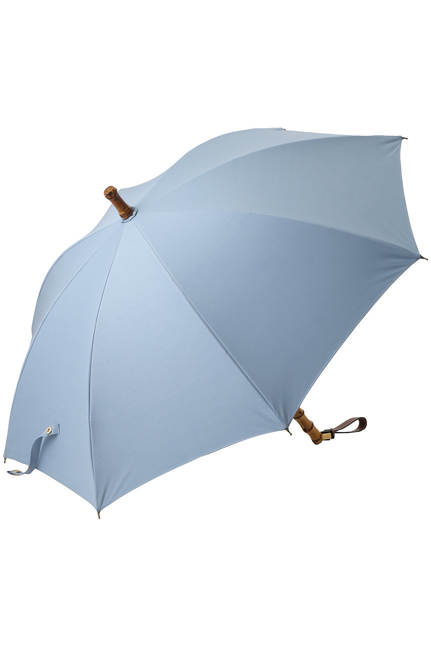 ブルーレーン/BLUELANEのバンブー×レザーストラップ長傘（晴雨兼用）(パウダーブルー/UM BLOOP)