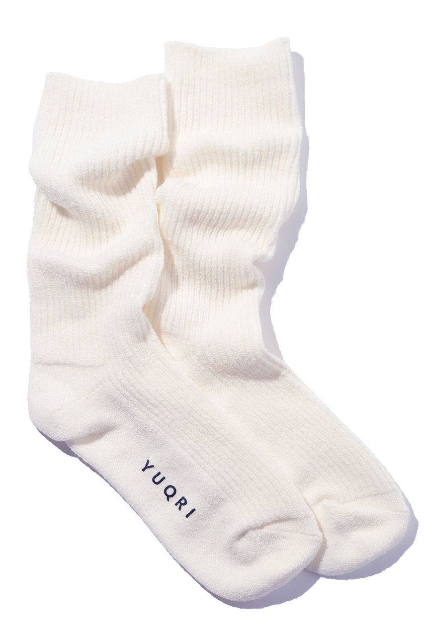 ユクリ/YUQRIのcrispy warm ソックス(ホワイト/124500091)