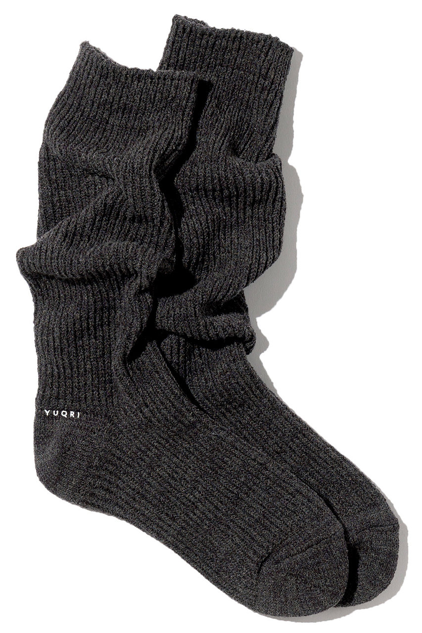 ユクリ/YUQRIのcrispy warm ソックス(チャコール/124500091)