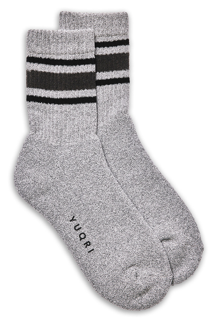 ユクリ/YUQRIのpuff line ソックス(グレー/ブラック/123500733)
