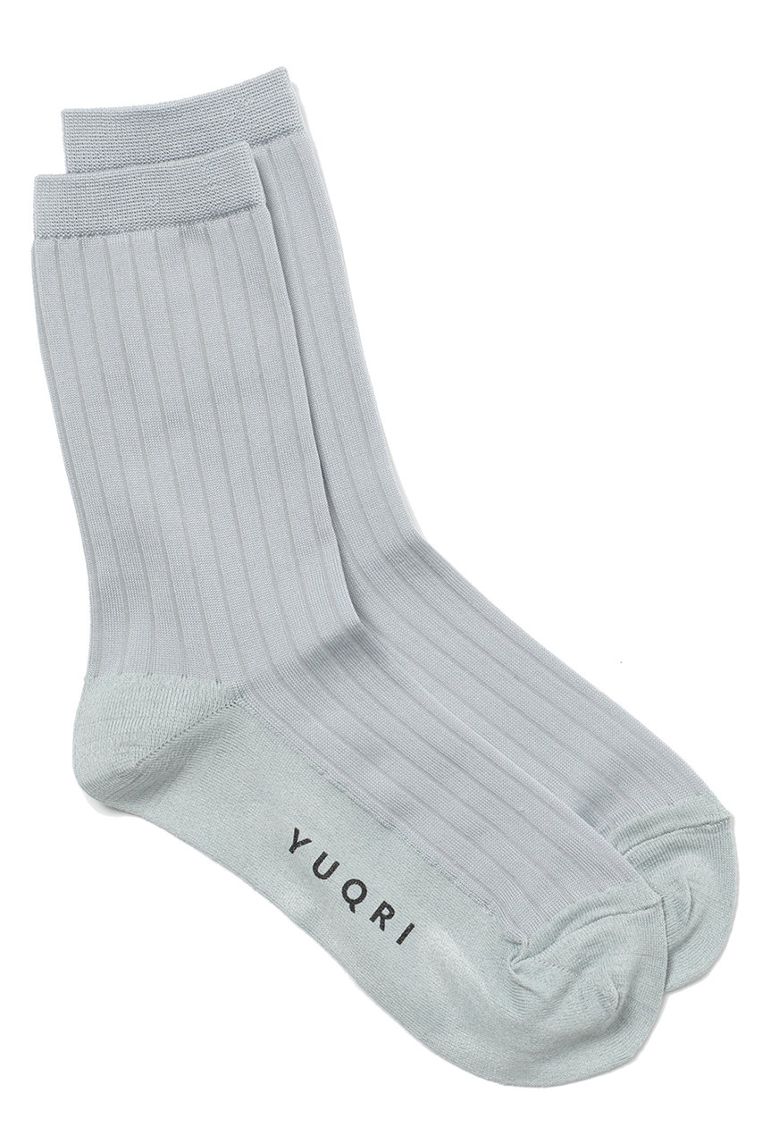ユクリ/YUQRIのattach broad rib ソックス(ライトグレー/223500001)