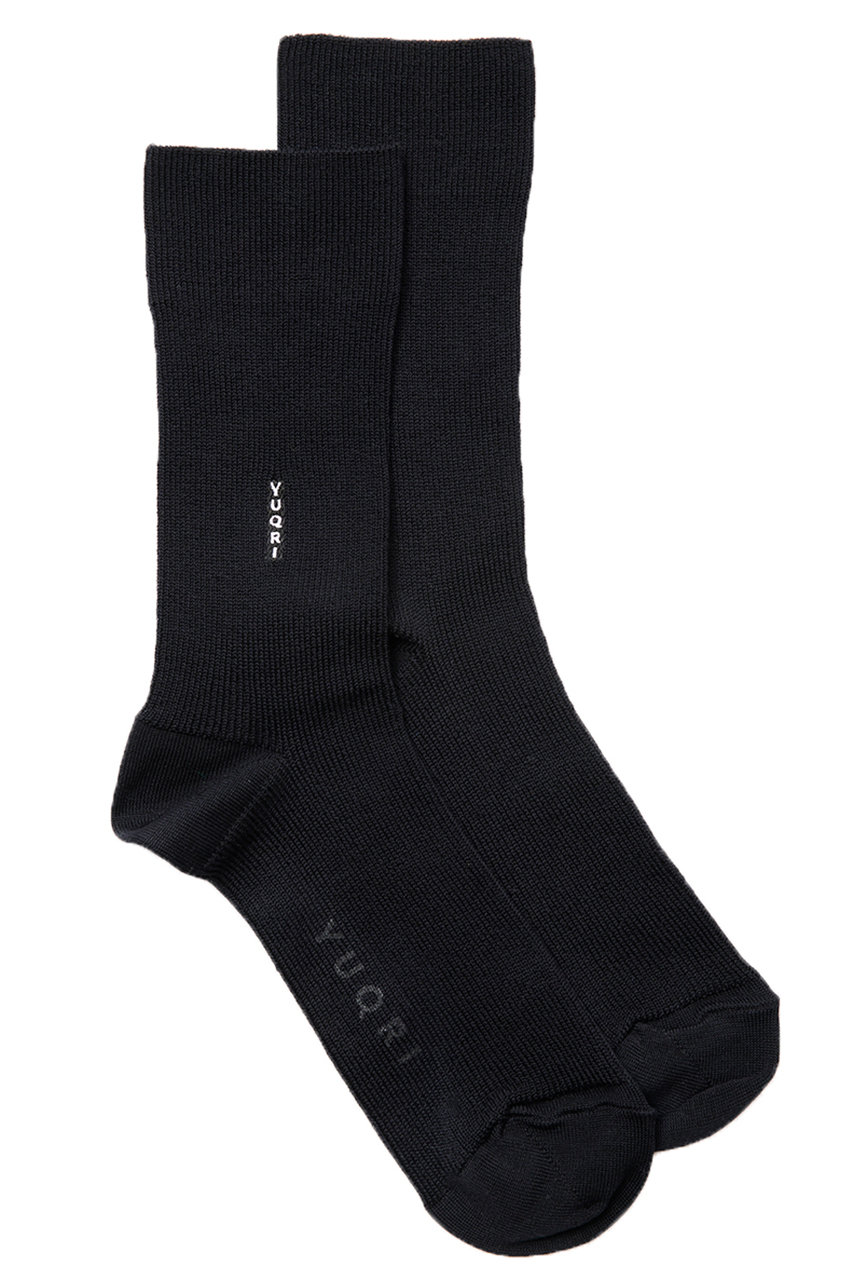 ユクリ/YUQRIのsilky crew ソックス(ブラック/123501207)