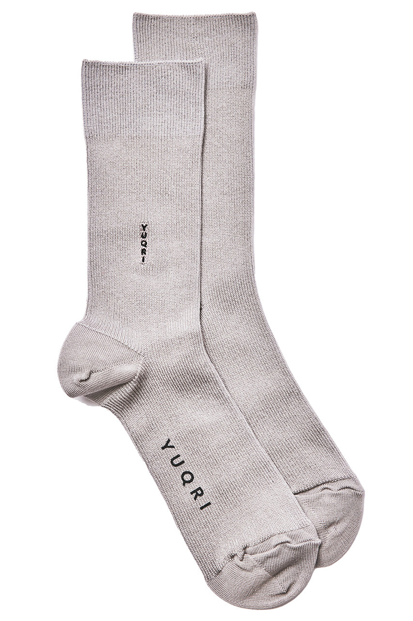 ユクリ/YUQRIのsilky crew ソックス(ライトグレー/123501207)