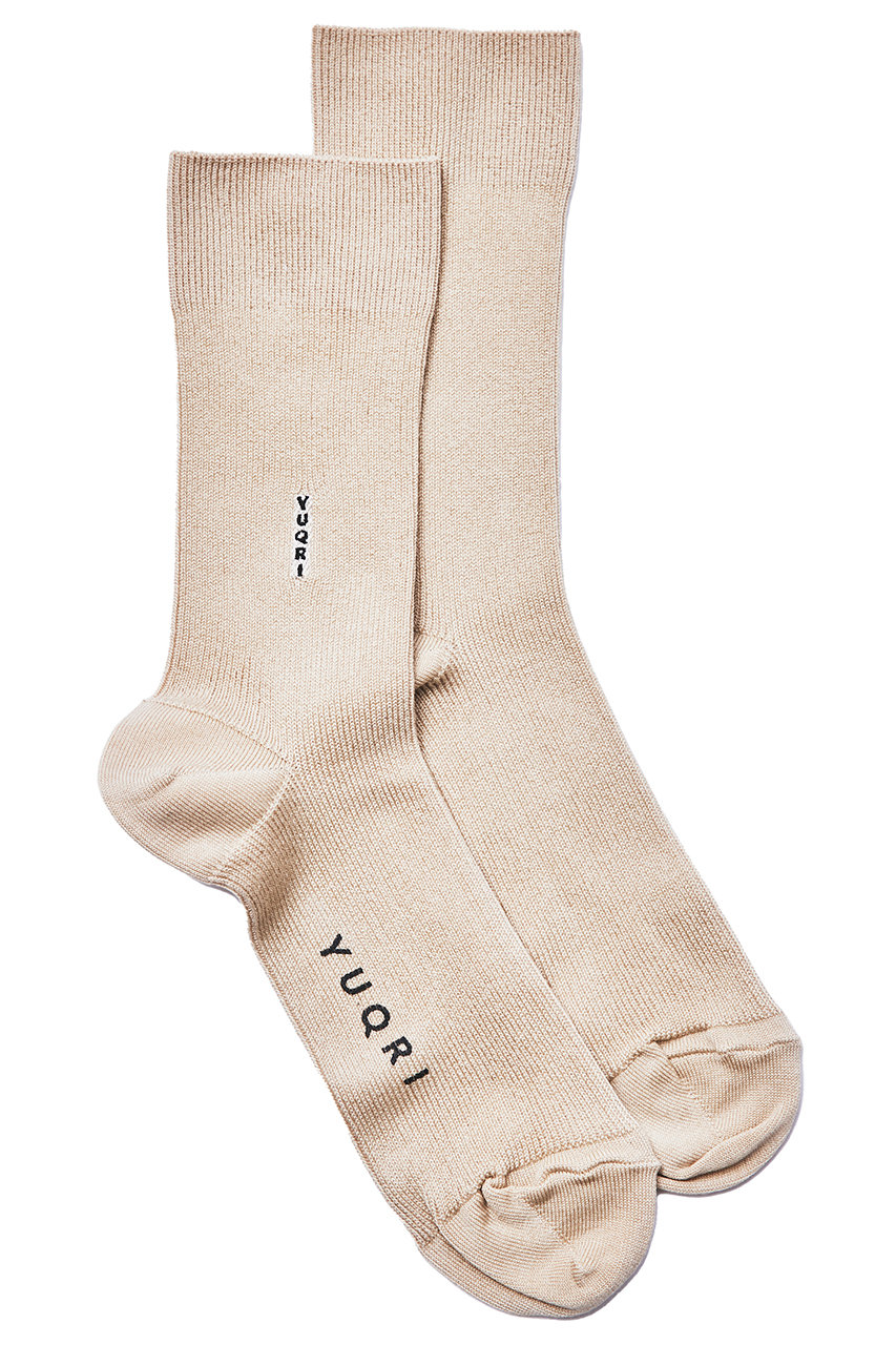 ユクリ/YUQRIのsilky crew ソックス(サンドベージュ/123501207)