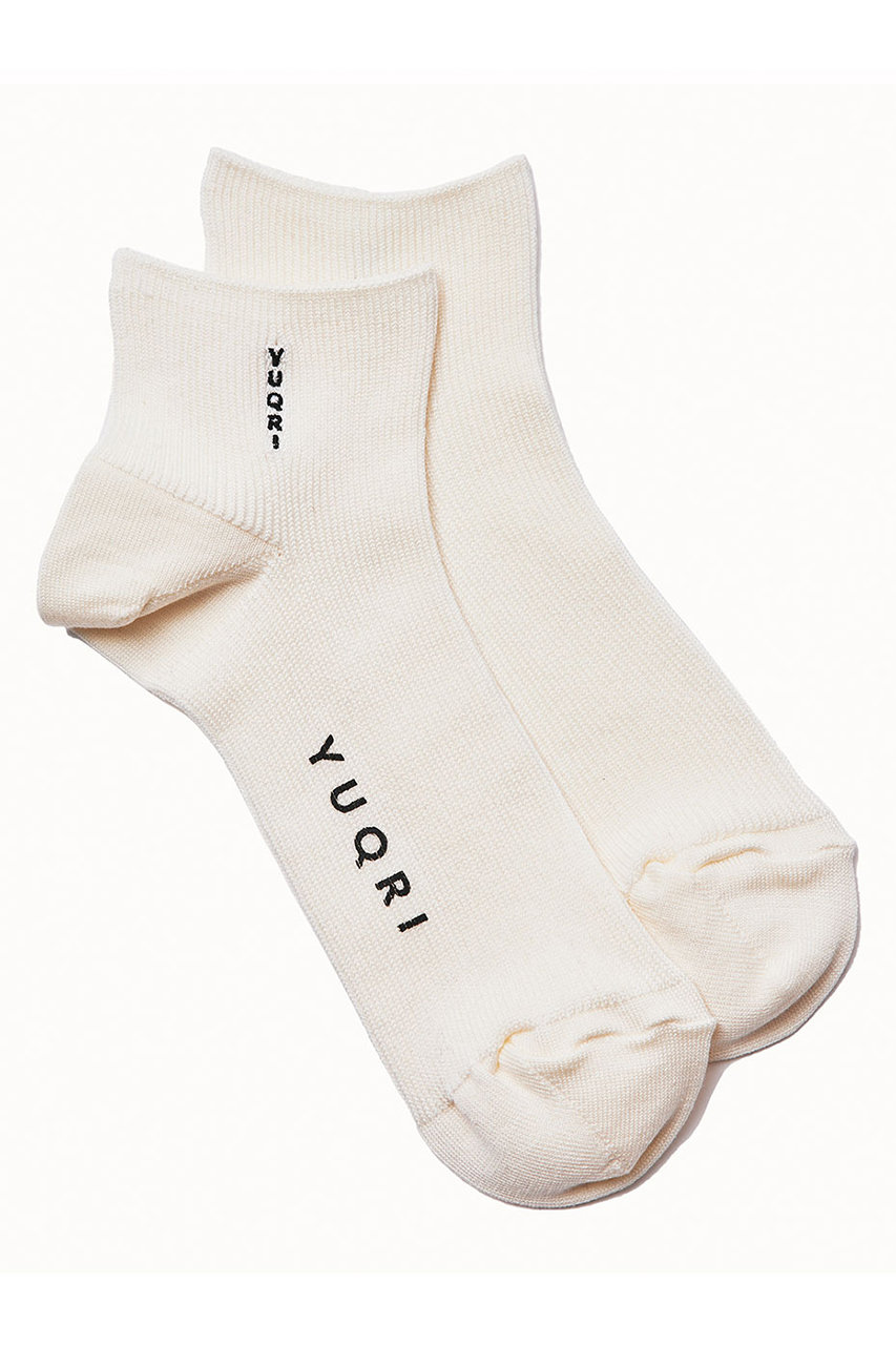 ユクリ/YUQRIのsilky ankle ソックス(オフホワイト/123501208)