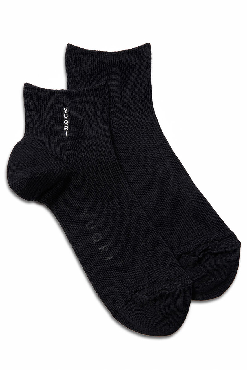 ユクリ/YUQRIのsilky ankle ソックス(ブラック/123501208)