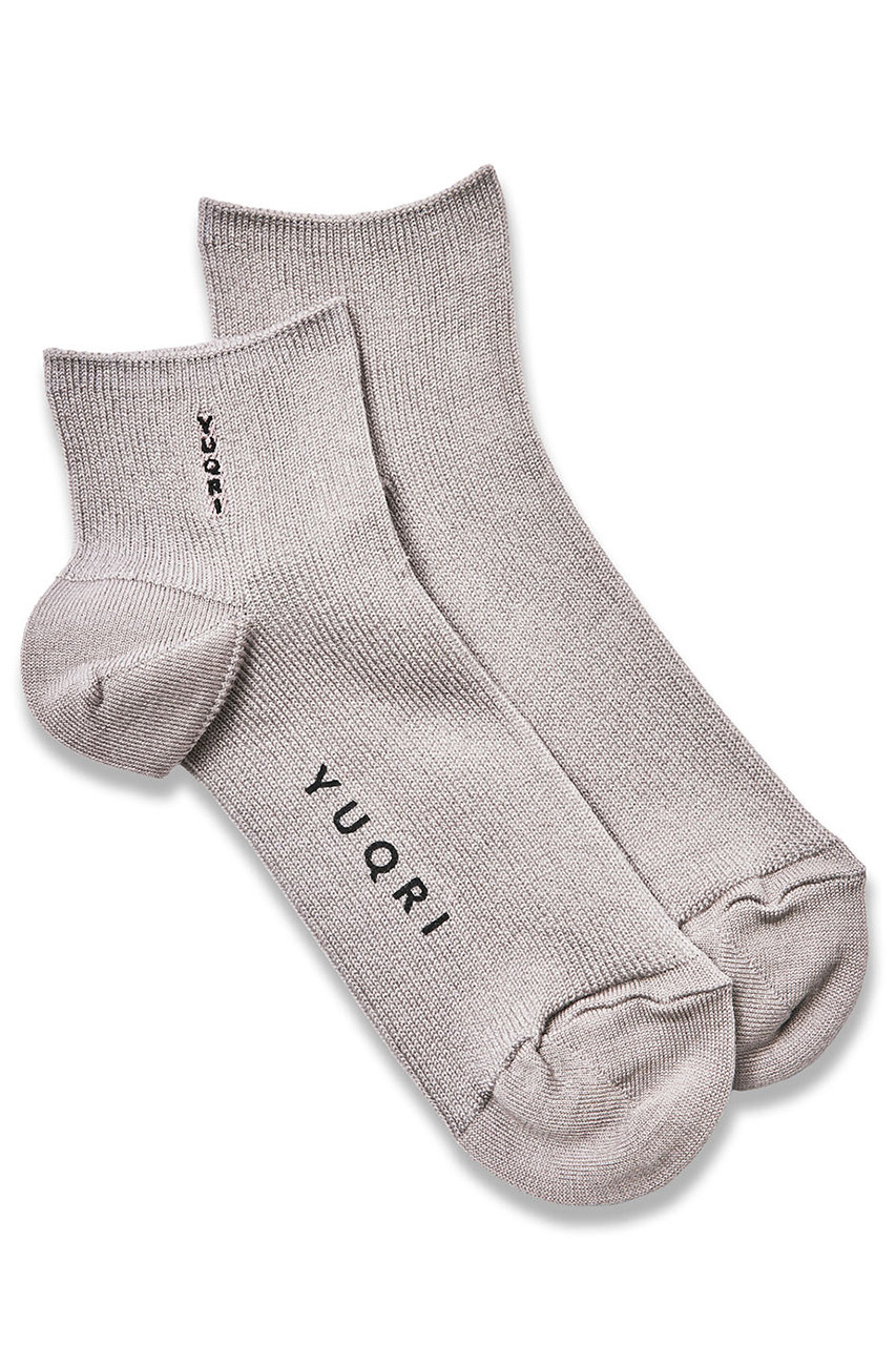 ユクリ/YUQRIのsilky ankle ソックス(ライトグレー/123501208)