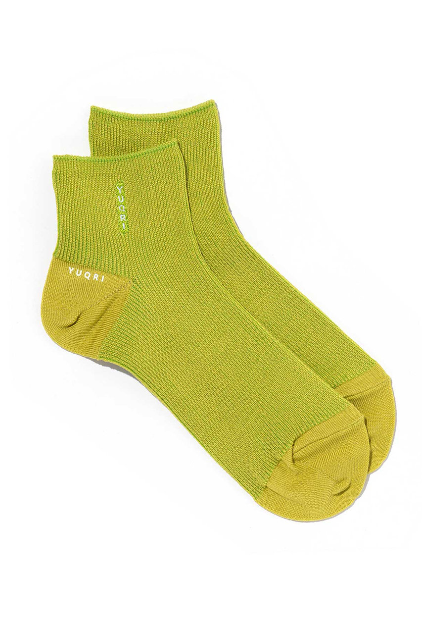 ユクリ/YUQRIのsilky ankle ソックス(ライム/123501208)
