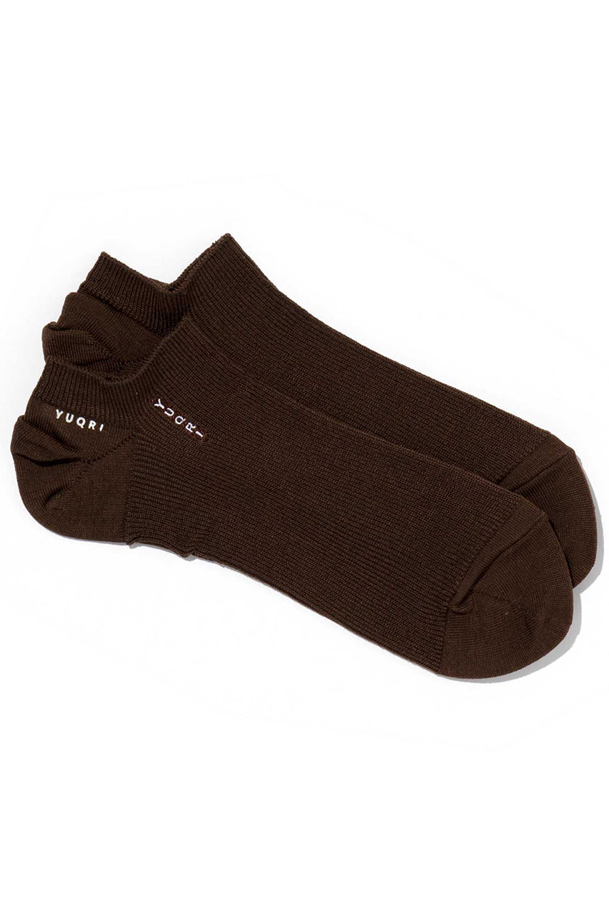 ユクリ/YUQRIの【予約販売】silky cover ソックス(ダークブラウン/123501209)