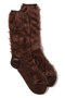 faux fur ソックス ユクリ/YUQRI ブラウン
