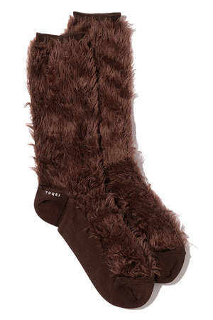 faux fur ソックス
