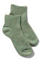 Crispy ankle ソックス ユクリ/YUQRI グリーン/ベージュ