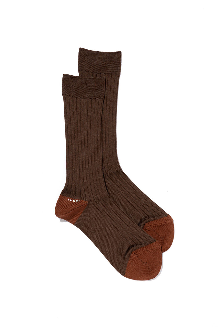 ユクリ/YUQRIのPolite ソックス(ダークブラウン/224500896)