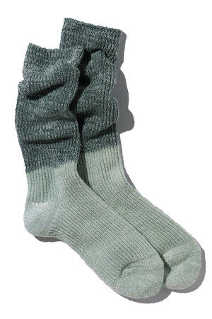 ユクリ/YUQRIのCrispy warm over dye ソックス(140700/140701)