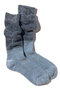 Crispy warm over dye ソックス ユクリ/YUQRI ネイビー/ブルー