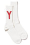 Paint Y ソックス ユクリ/YUQRI ホワイト/レッド