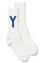 Paint Y ソックス ユクリ/YUQRI ホワイト/ブルー