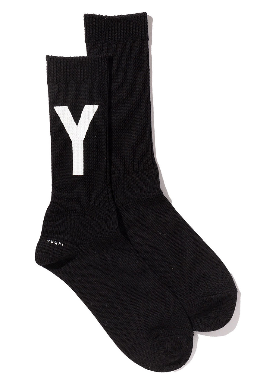 ユクリ/YUQRIのPaint Y ソックス(ブラック/ホワイト/124501143)