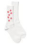 Paint Dots ソックス ユクリ/YUQRI ホワイト/レッド