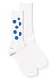 Paint Dots ソックス ユクリ/YUQRI ホワイト/ブルー
