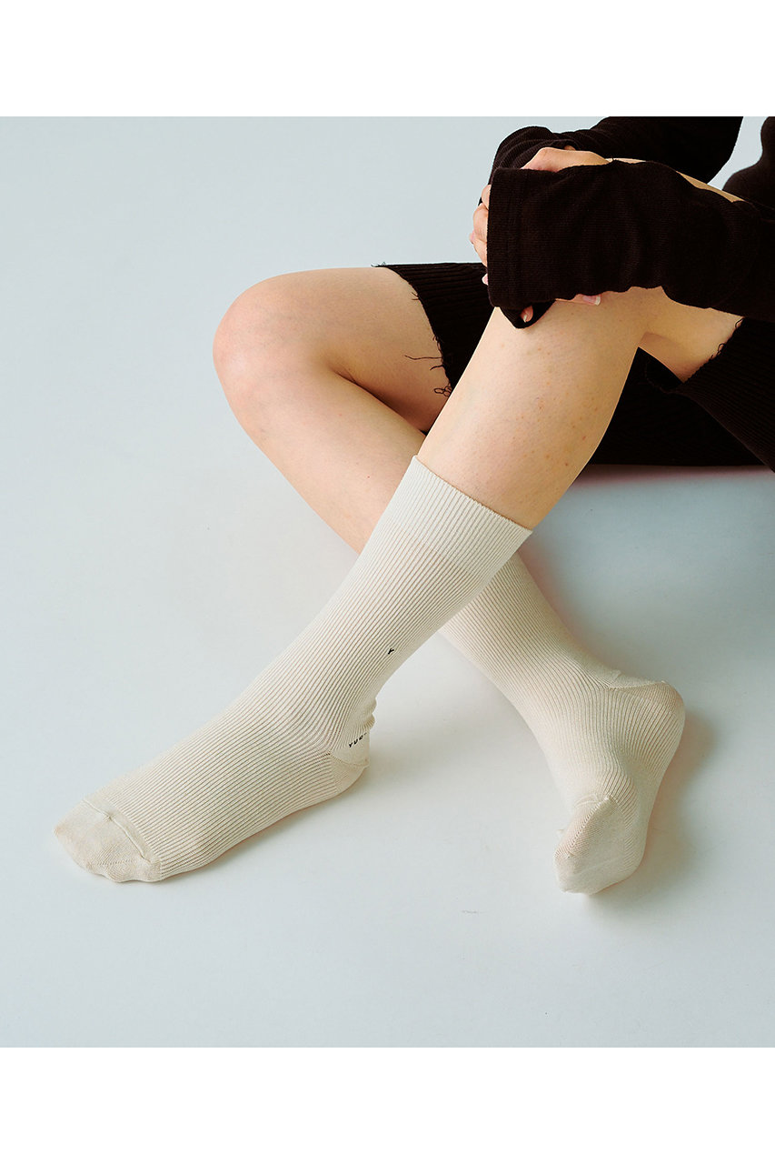YUQRI(ユクリ)｜PureSilk ソックス/アイボリー の通販｜ELLESHOP