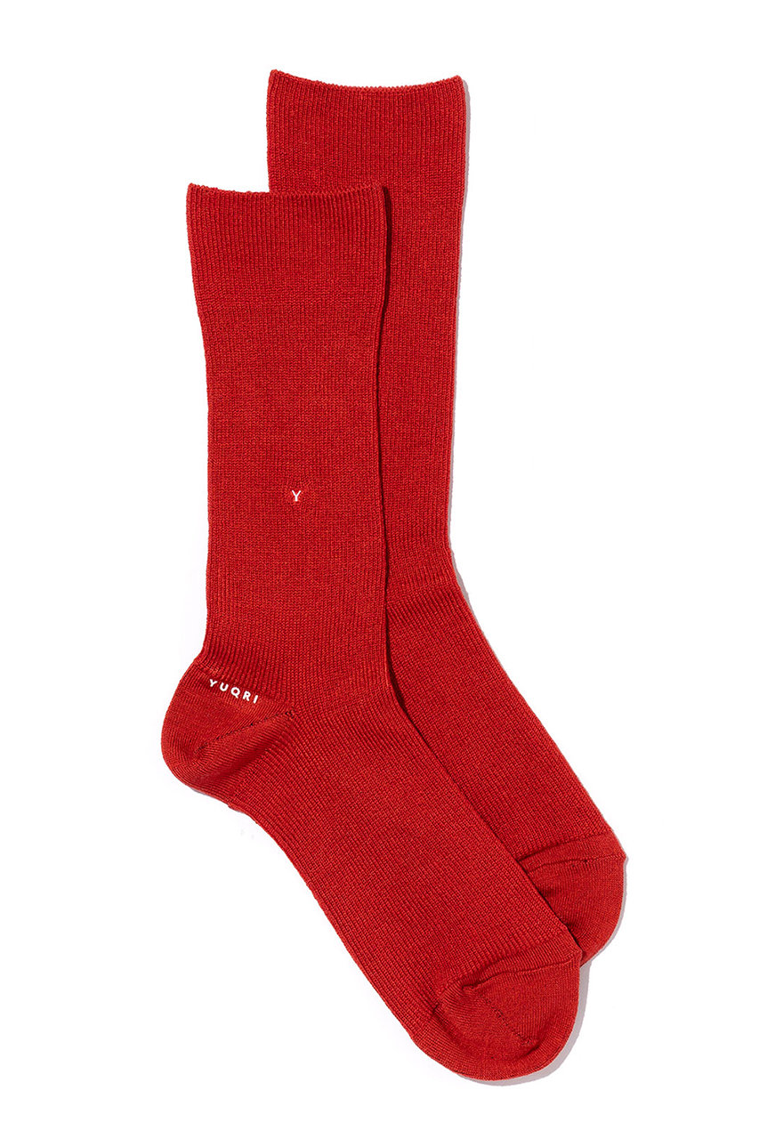 ユクリ/YUQRIのPureSilk ソックス(レッド/126200004)