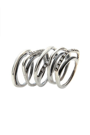 アッシュ・ペー・フランス/H.P.FRANCEの【Iosselliani】CLASSIC COLLECTION Eva 5連リング(150400/150401)