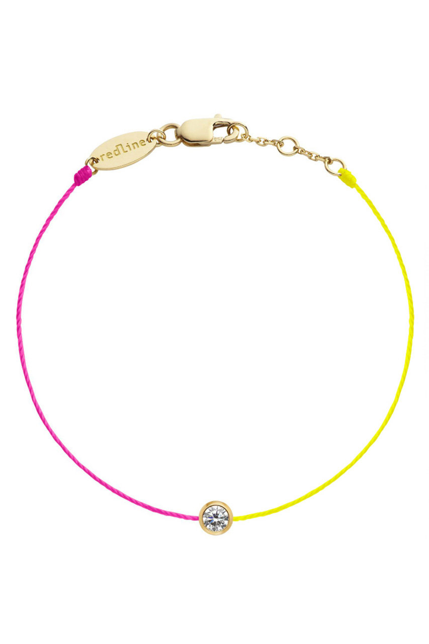 アッシュ・ペー・フランス/H.P.FRANCEの【Redline】PURE BICOLORE ブレスレット(ピンク×イエロー/1009601-8882548-0308)