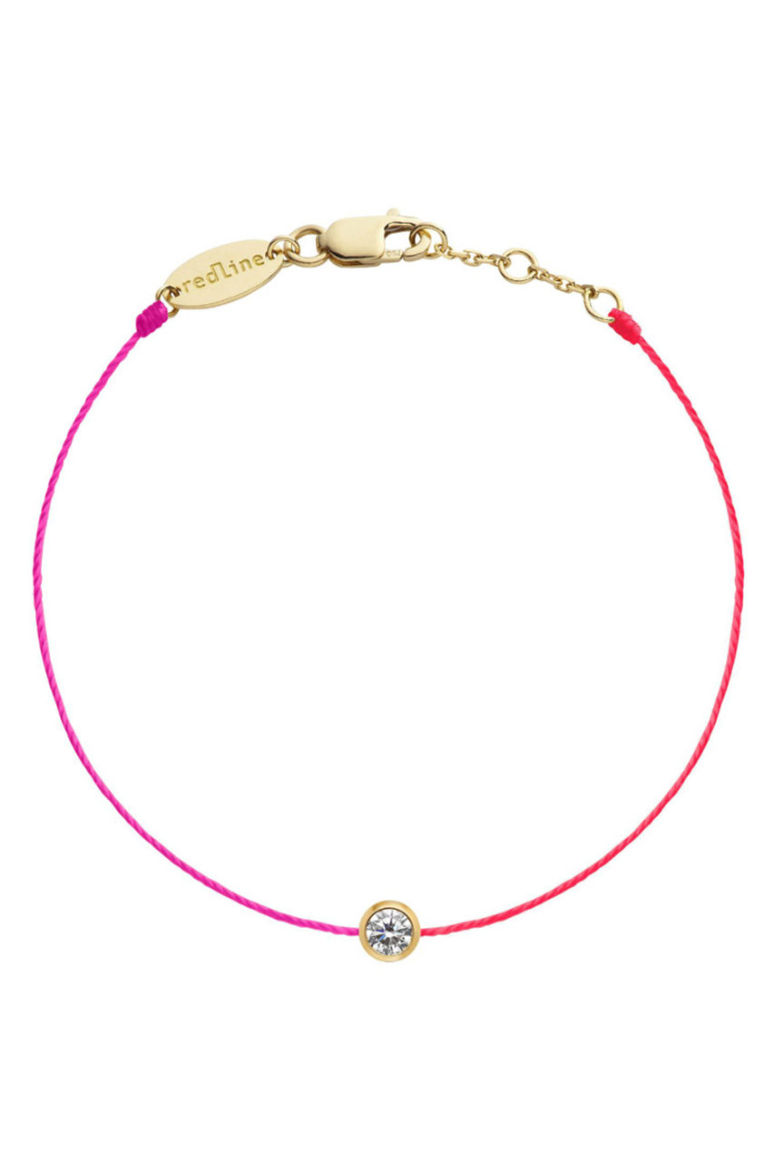 アッシュ・ペー・フランス/H.P.FRANCEの【Redline】PURE BICOLORE ブレスレット(ピンク×レッド/1009601-8882548-0308)