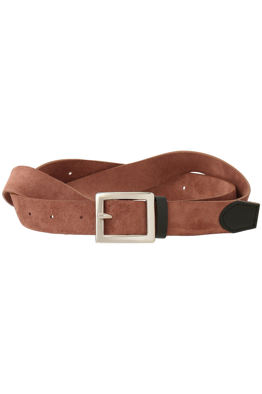 フジ/FUJIの【UNISEX】SUEDE NARROW BELT(BROWN/JO26-UA001-LE)