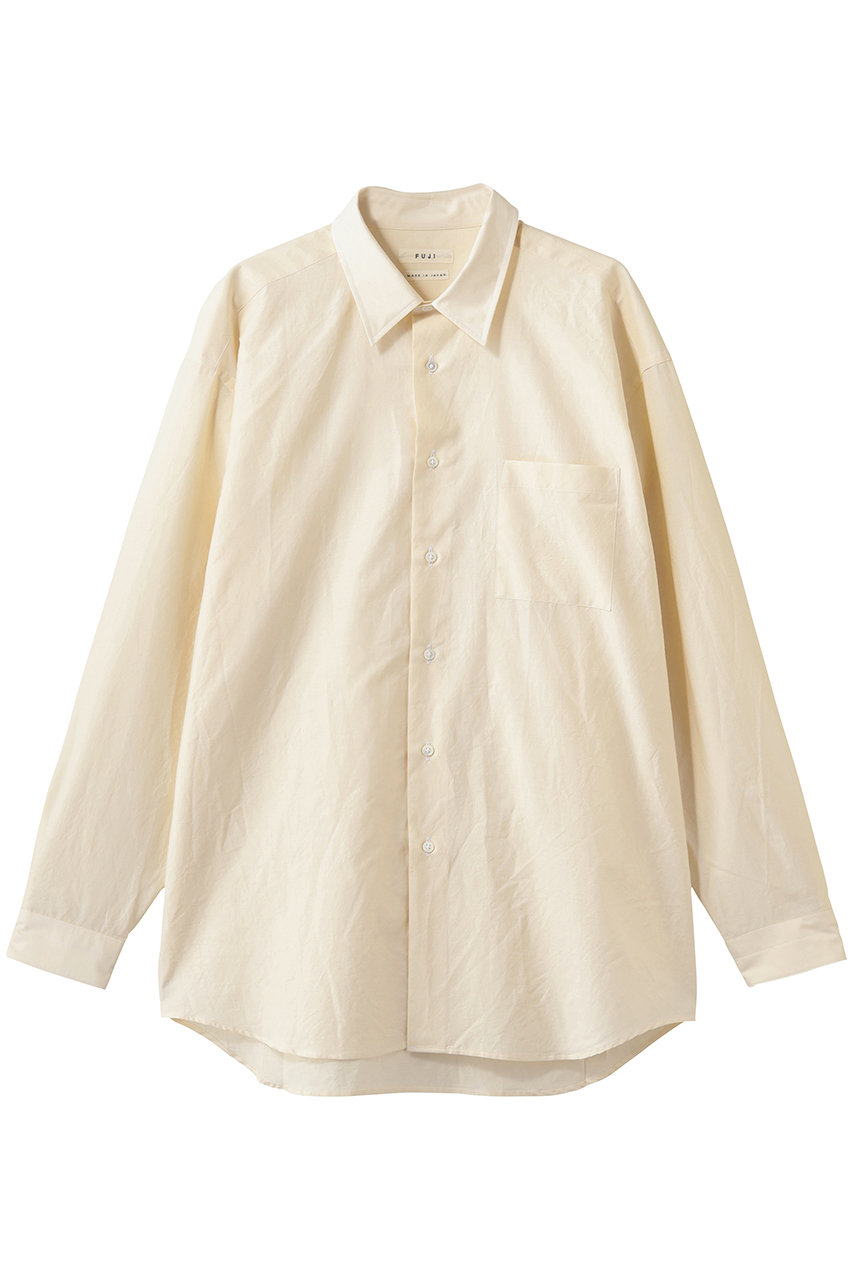 フジ/FUJIの【MEN】SILK COTTON STANDARD SHIRT(IVORY/E26-MT003-CO)