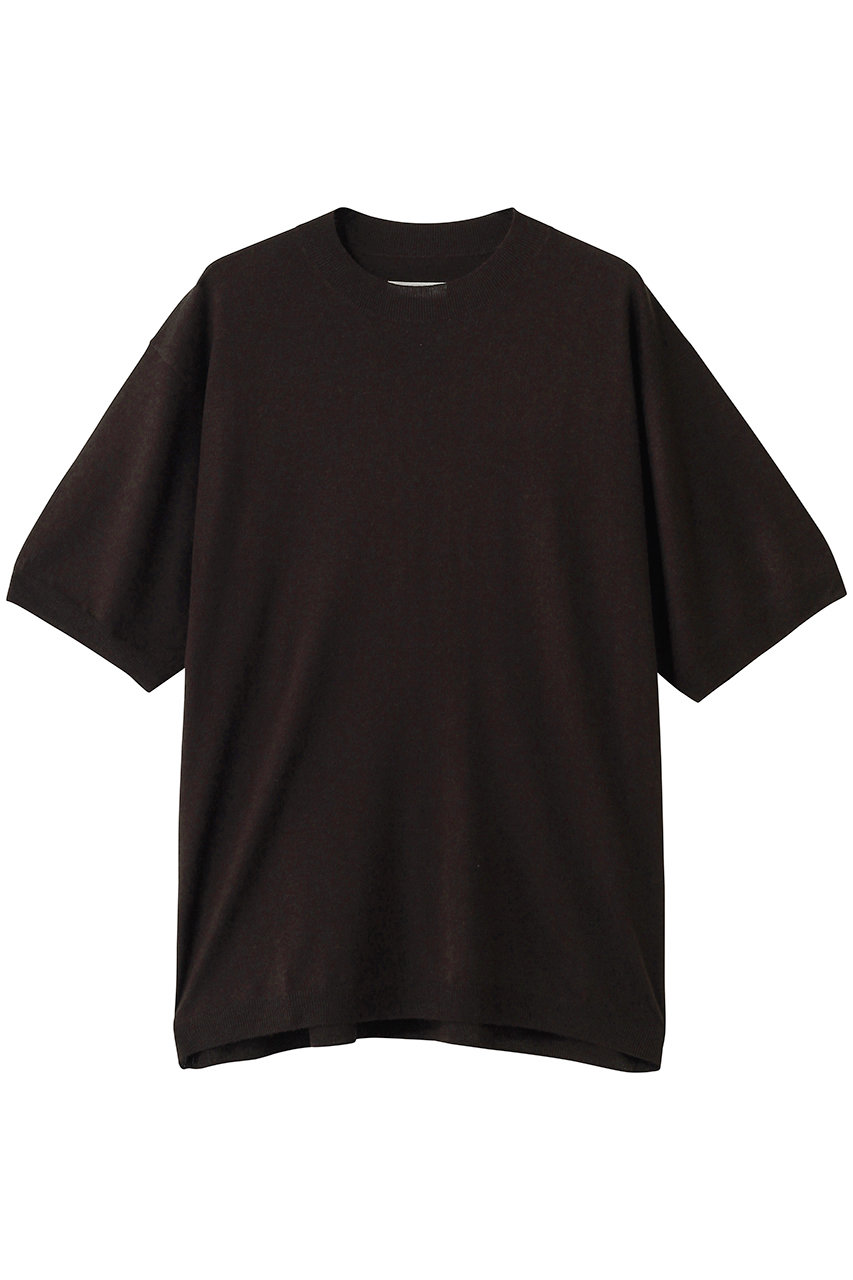 フジ/FUJIの【MEN】SILK CASHMERE S/S KNIT(BROWN/JO26-MT005-SI)