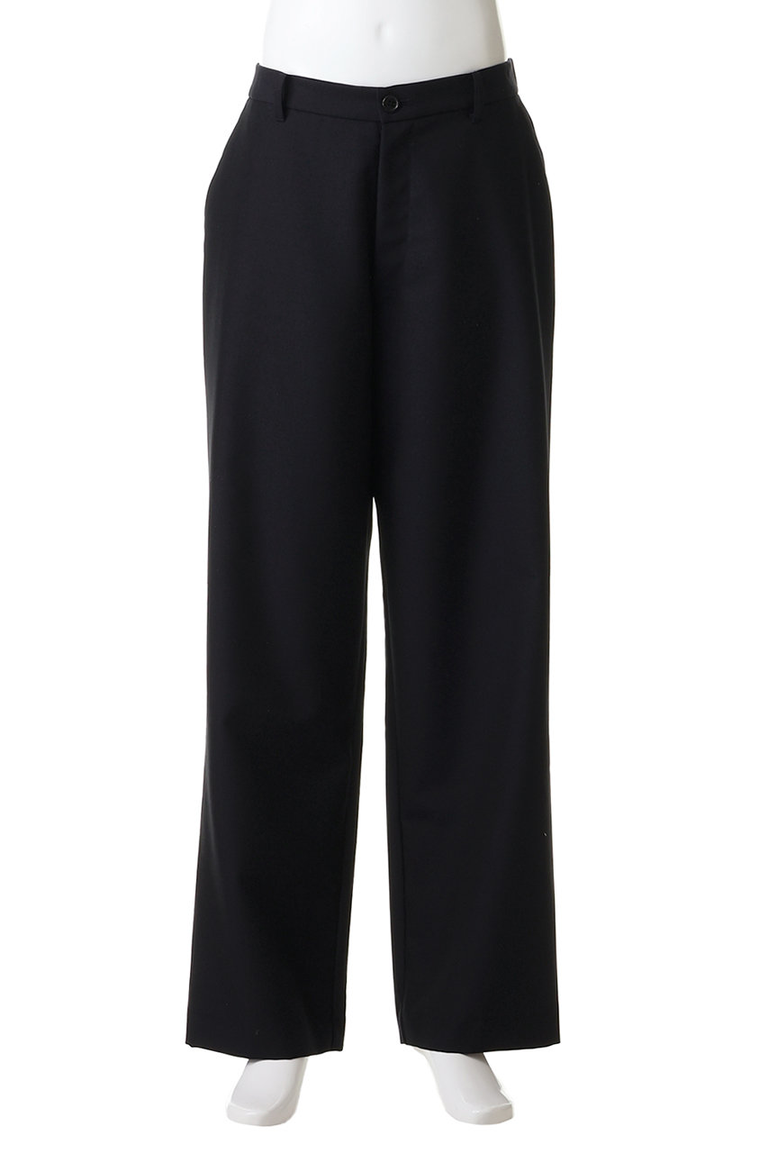 スラックス FUJI 21AW cotton slacks FUJI(フジ)｜【MEN】MOHAIR POPLIN STRAIGHT SLACKS/NAVY の通販