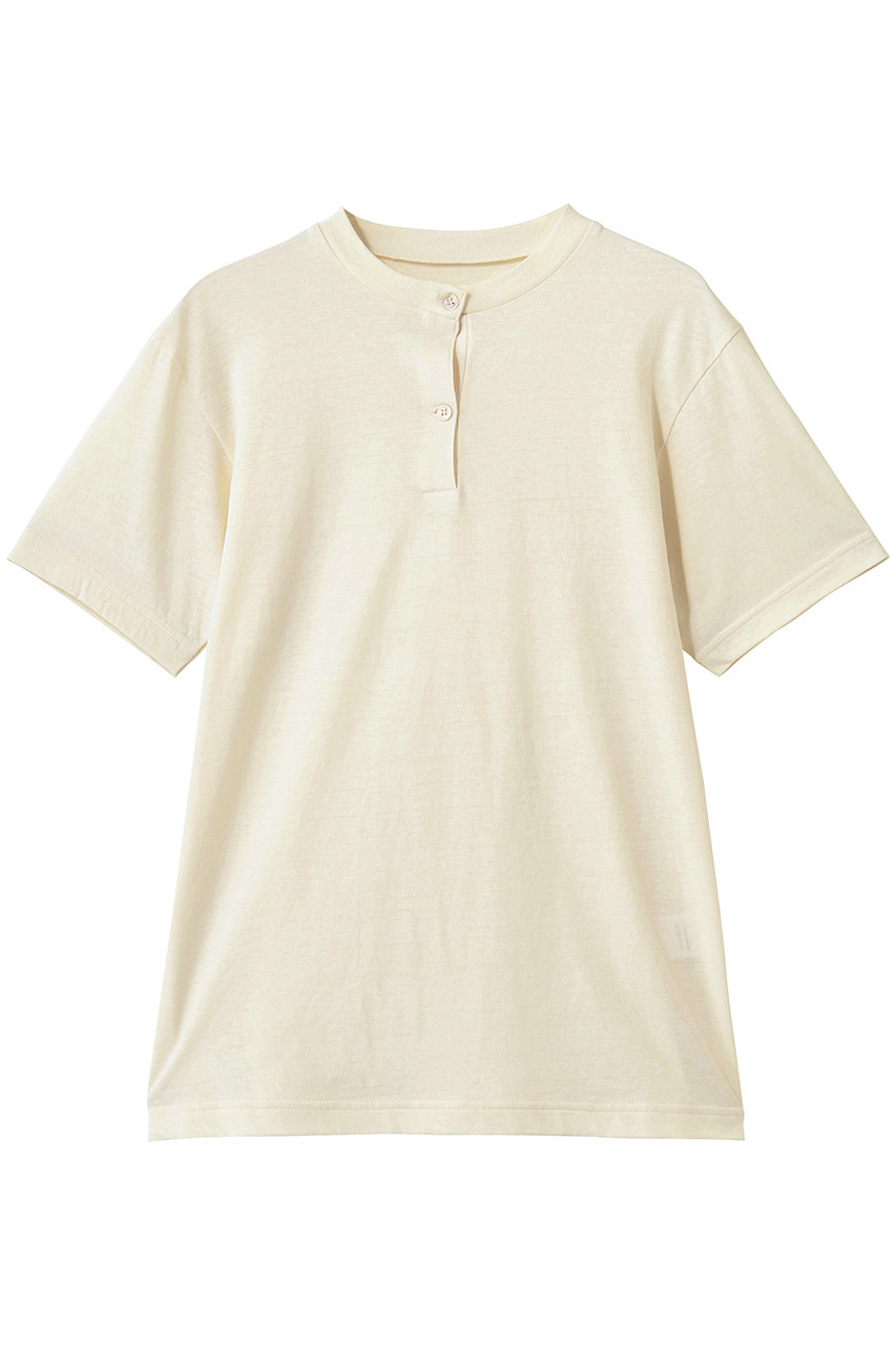 フジ/FUJIのCOTTON HENRY NECK S/S T-SHIRTS(IVORY/JO26-WT005-CO)