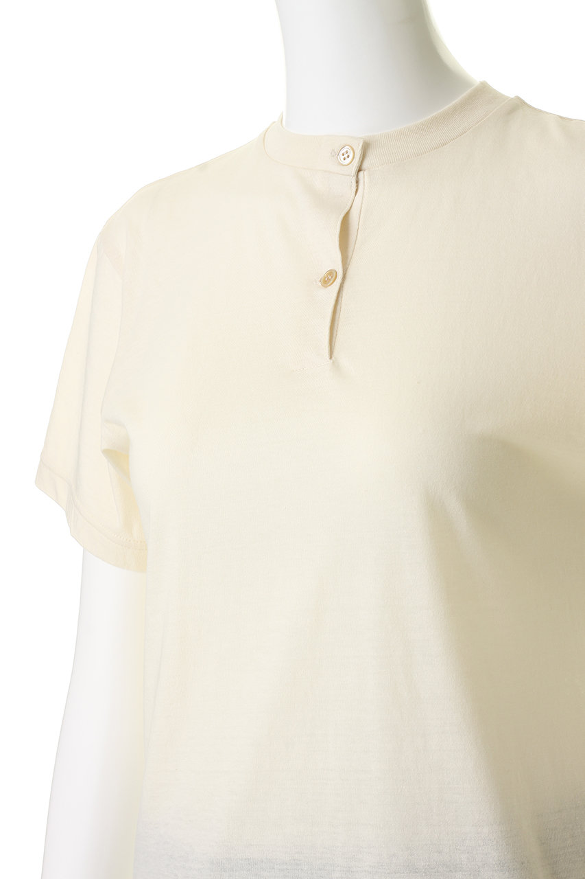 FUJI(フジ)｜COTTON HENRY NECK S/S T-SHIRTS/IVORY の通販｜ELLESHOP